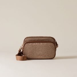 Borbonese Camera Case Small Tracolla Nylon Pelle Noce 934134I15994 Fronte Borbonese Mantova Borse Donna Mantova