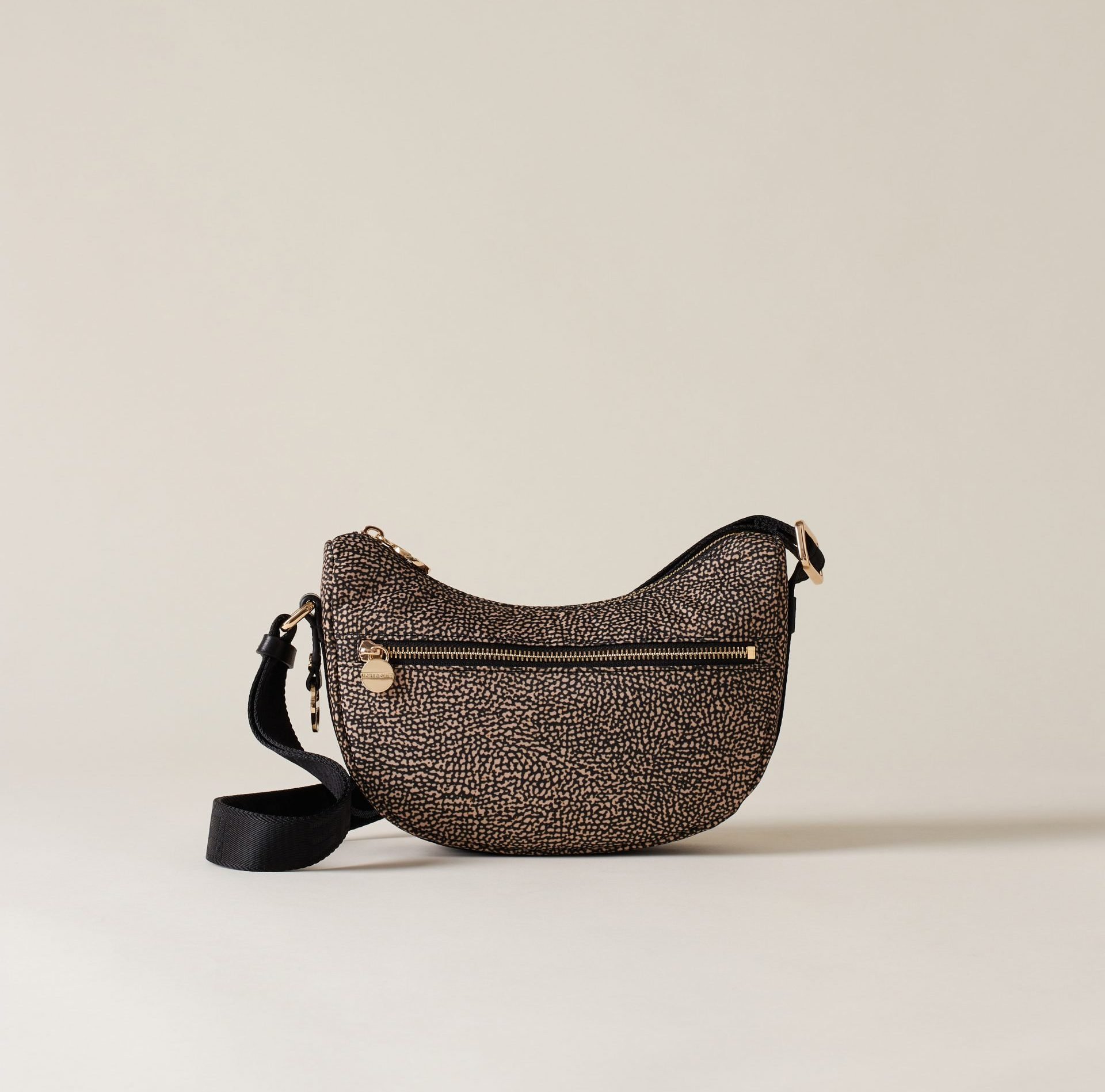 Borbonese Luna Bag Mini Con Tasca Op Naturale