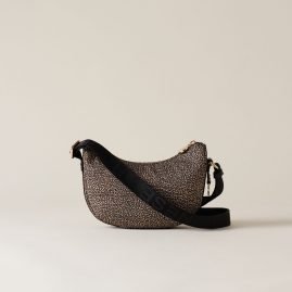 Borbonese Luna Bag Mini Tracolla Nylon Pelle Op Naturale 934137I15X11 Retro Borbonese Mantova Borse Donna Mantova