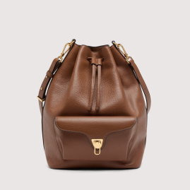 Coccinelle Secchiello Beat Generation Large Pelle Cognac Fronte